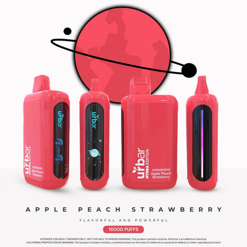 Apple Peach Strawberry Urbar Hydra Edition 15000 Puffs Disposable Vape