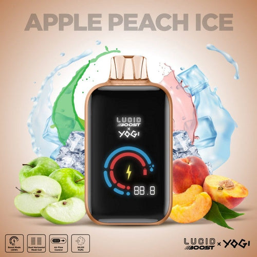 Apple Peach Ice Lucid Boost Yogi Vape