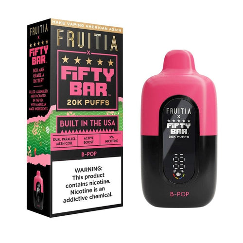 B-Pop Fruitia x Fifty Bar Vape 20K Disposable