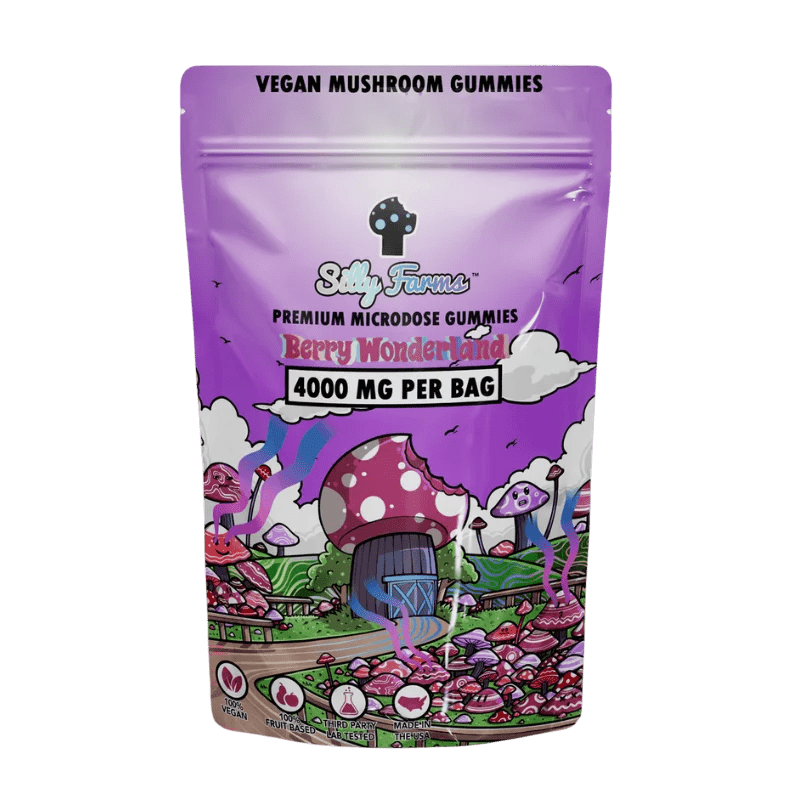 Berry Wonderland Silly Farms Mushroom Gummies 8count 4000mg