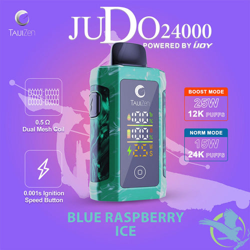 Blue Raspberry Ice TaijiZen Judo IJoy 24K Disposable Vape