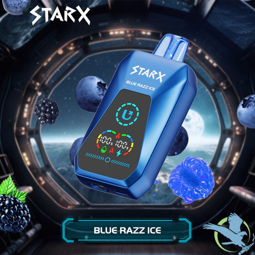 Blue Razz Ice Upends Starx S20000 Disposable