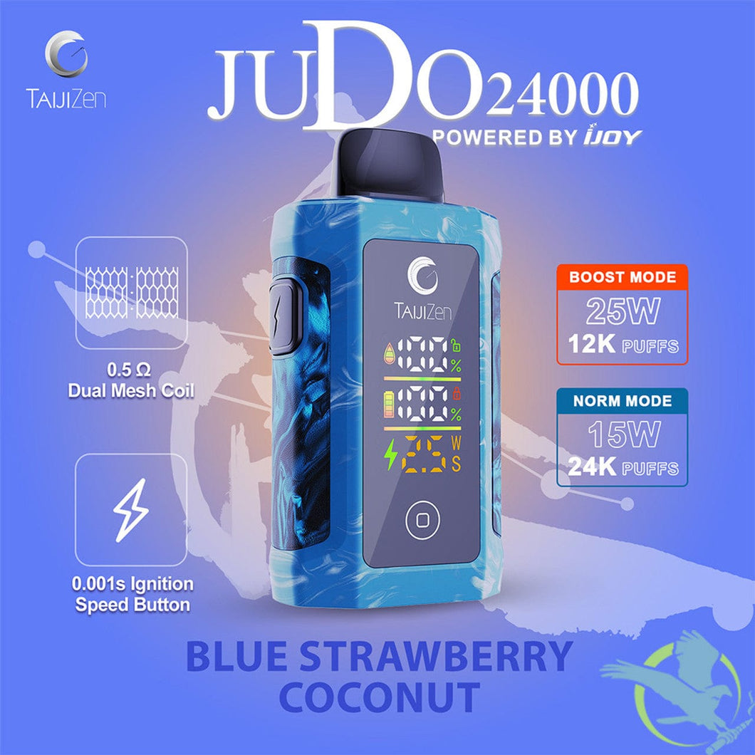 Blue Strawberry Coconut TaijiZen Judo IJoy 24K Disposable Vape