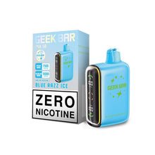 Load image into Gallery viewer, Blue Razz Ice Geeek Bar Pulse Zero Nicotine Disposable Vape
