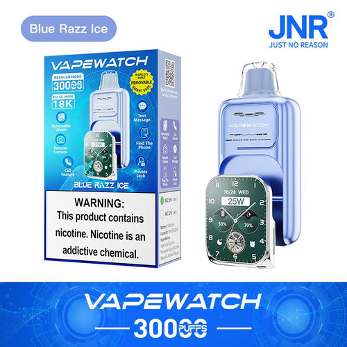 Blue Razz Ice JNR VapeWatch Disposable 30K