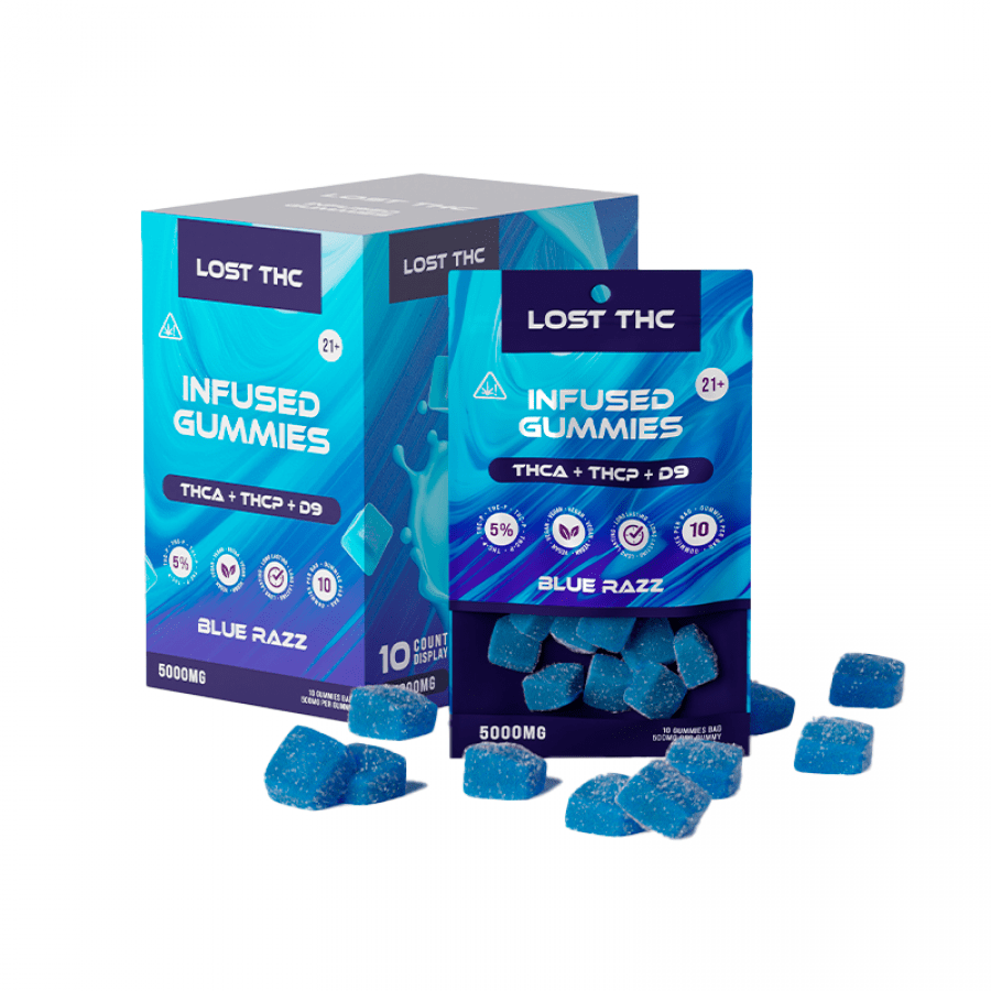 Blue Razz Lost thc gummies thca thcp d9 infused gummy