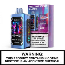 Load image into Gallery viewer, Blue Razz Sour Raspberry Ice Mecca King Blade Vape 25000
