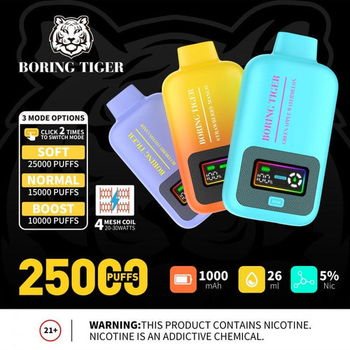 Green Apple Watermelon Boring Tiger 25000 Disposable Vape