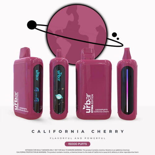 California Cherry Urbar Hydra Edition 15000 Puffs Disposable Vape