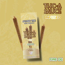 Load image into Gallery viewer, Fire  Og Flying Horse Thc-a (52%) Sauce Infused 2gm Pre Rolls Joints 2 Pack 
