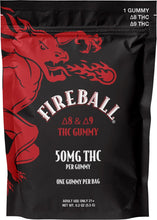 Load image into Gallery viewer, 1 Fireball Gummies 50 MG per bag Fireball Gummies Delta 9 Fireball Delta 8 Gummies
