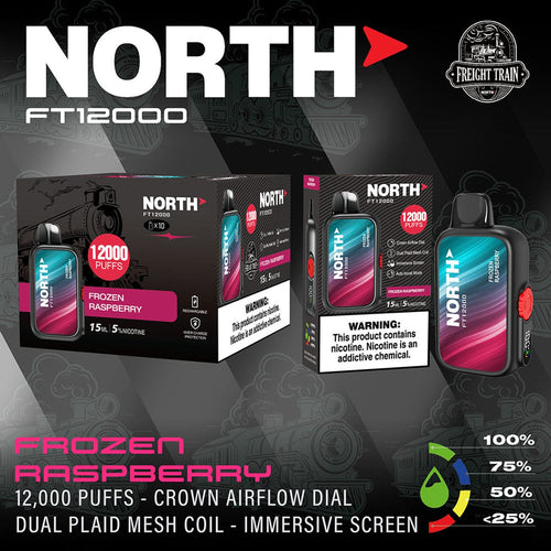 Frozen Raspberry North FT12000 Disposable Vape