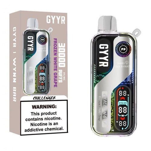 Frozen White Grape Wynnn Bar x Gyyrr Challenger 30000 Disposable Vape