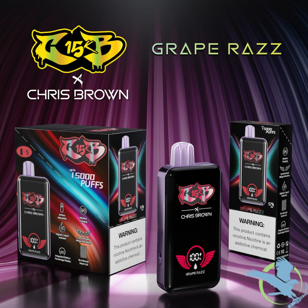 Grape Razz CB15K x Chris Brown Disposable Vape 15000