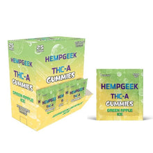 Load image into Gallery viewer, Green Apple Ice HempGeek THCA Gummies 500MG 2PK
