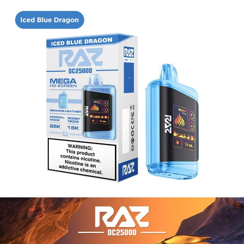 Iced Blue Dragon Raz DC25000 Puff Disposable Vape