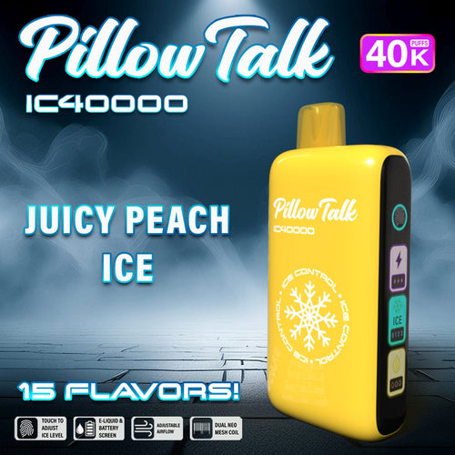 Juicy Peach Ice Pillow Talk Ice Control 40K Disposable Vape