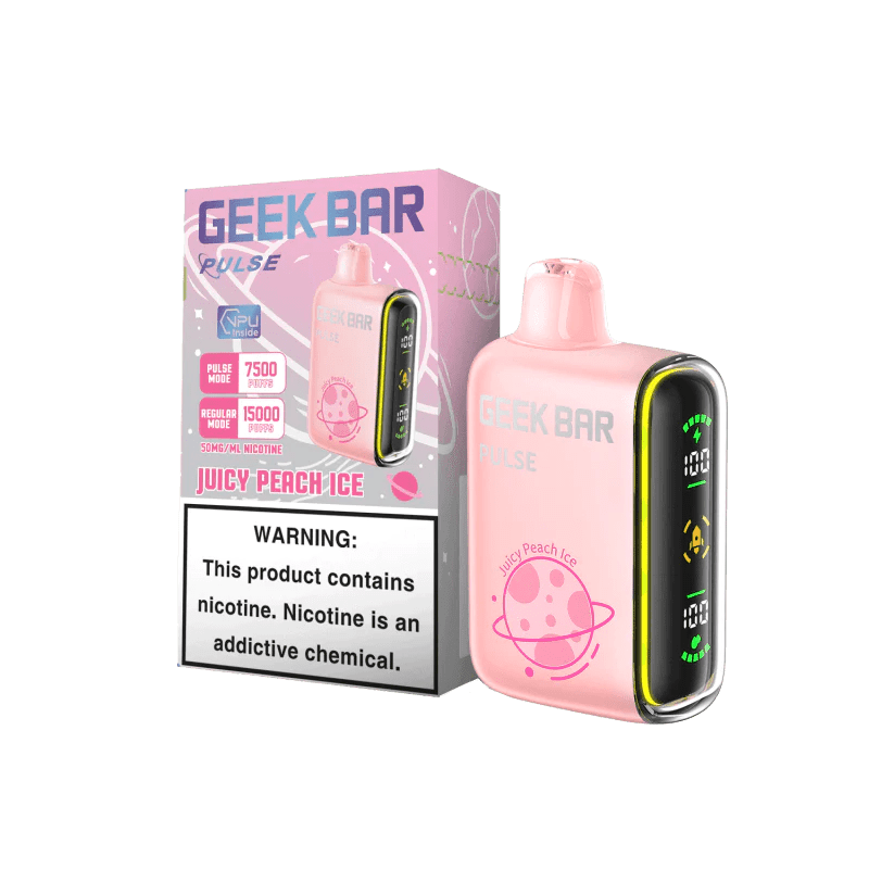 Juicy Peach Ice Geek Bar Pulse 15000 Disposable Vape