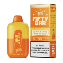 Load image into Gallery viewer, Juicy Mango Melon Ice - 6500 Puffs Fifty Bar V2 20000 Disposable
