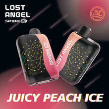 Load image into Gallery viewer, Juicy Peach Ice Lost Angel Sphere 35K Disposable Vape 35000
