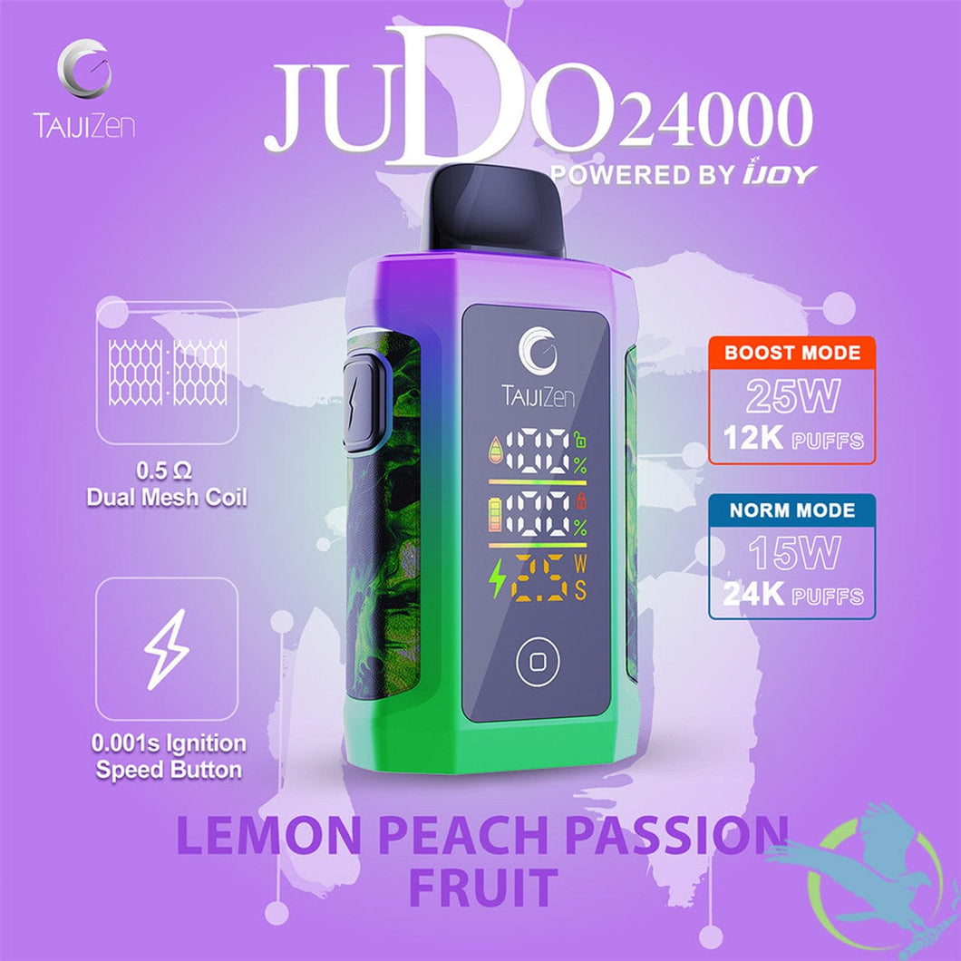 Lemon Peach Passion Fruit TaijiZen Judo IJoy 24K Disposable Vape