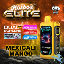 تحميل الصورة إلى عارض المعرض، Mexicali Mango Hotbox Elite Disposable Vape upto 50K
