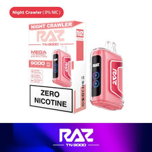 Load image into Gallery viewer, Night Crawler Razzzz TN9000 Zero Nicotine Vape
