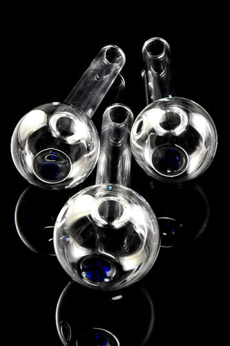 Oil Burner Pipe Blue Dot (Thick Glass)