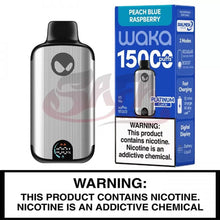 Load image into Gallery viewer, Peach Blue Raspberry Wake SoPro 15000 Disposable Vape
