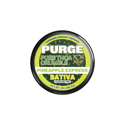 Pineapple Express Sativa Purge Pure Crumble dab jar 3gm