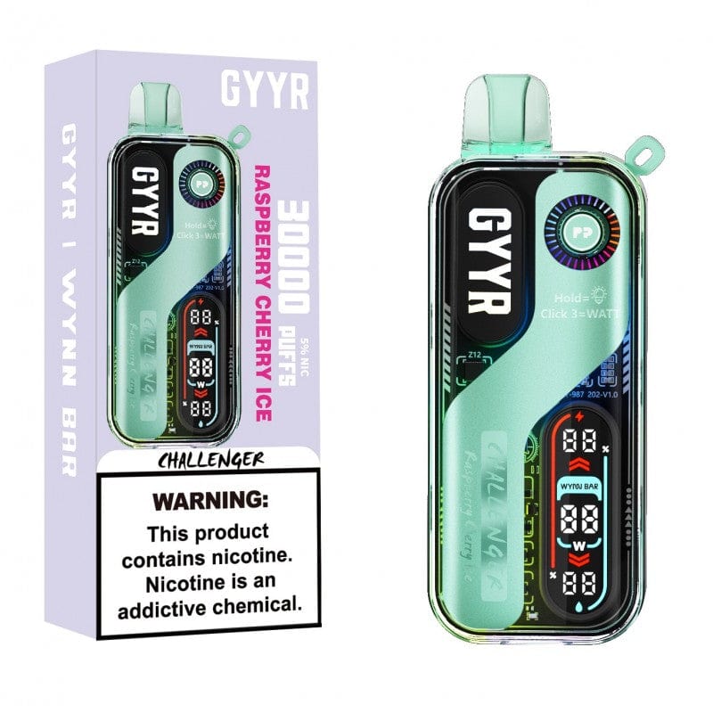 Raspberry Cherry Ice Wynnn Bar x Gyyrr Challenger 30000 Disposable Vape