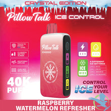 Load image into Gallery viewer, Raspberry Watermelon Refresher (New) / Single Pillow Talk Ice Control 40K Disposable Vape
