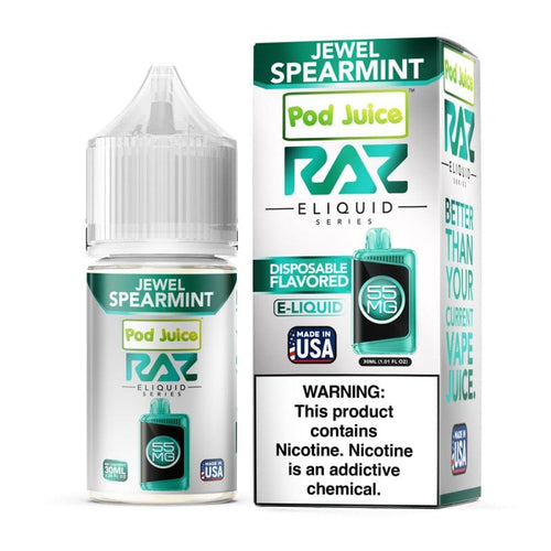 Raz x Pod Juicee Jewel Spearmint 30ml Synthetic Salt E-Liquid