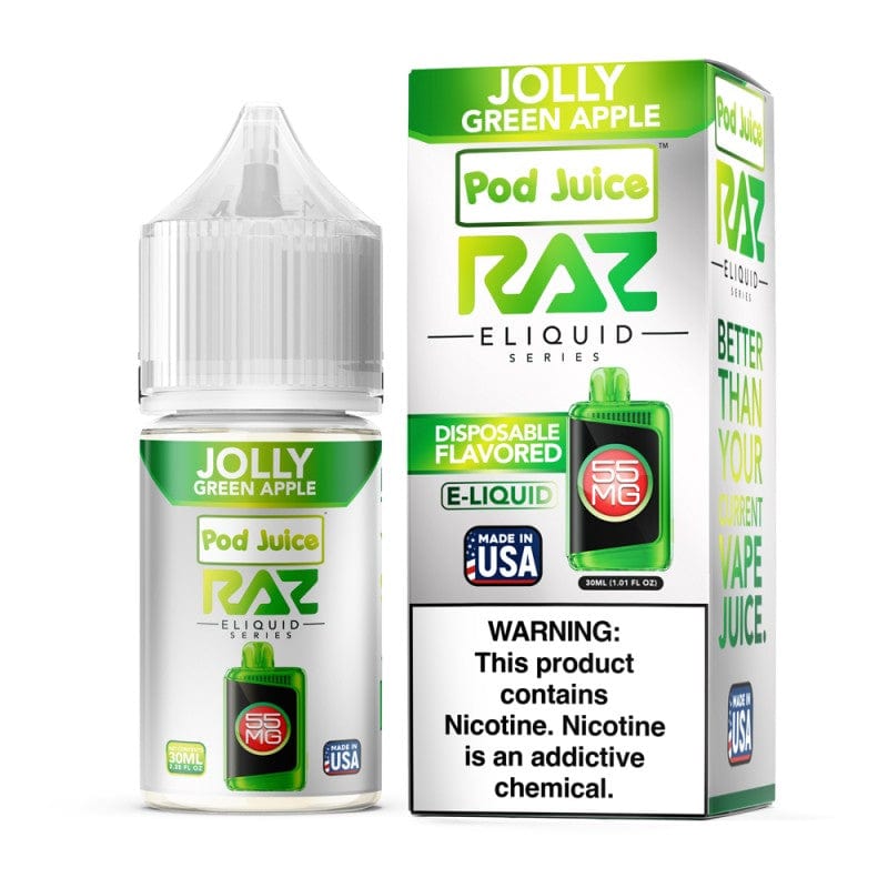 Raz x Pod Juicee Jolly Green Apple 30ml Synthetic Salt E-Liquid