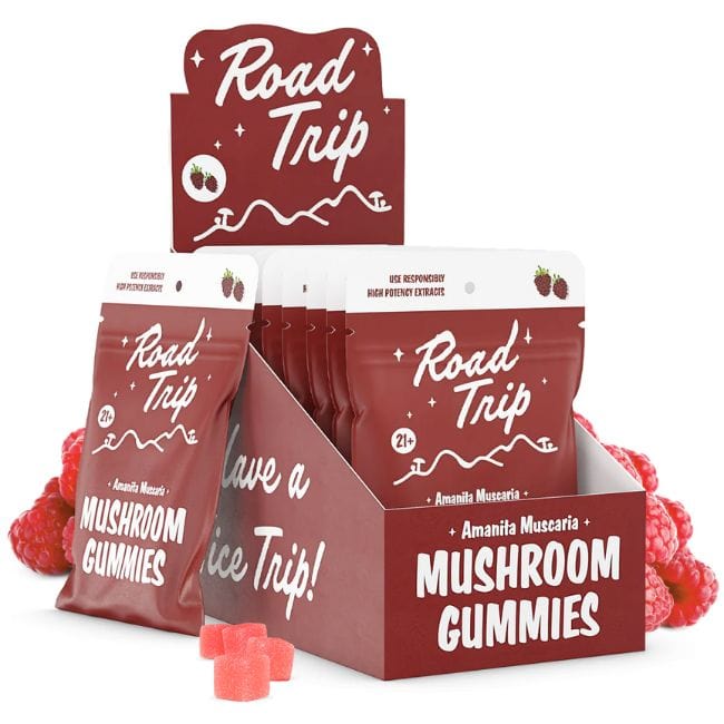 Road Trip Amanita Mushroom Gummies Muscaria Blend 8 Count