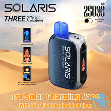 Load image into Gallery viewer, Blue Cotton Candy SOLARIS Vape 25k (Solar Charging Disposable)
