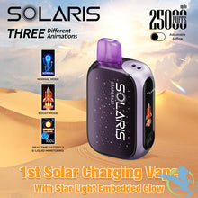 Load image into Gallery viewer, Grape Razz SOLARIS Vape 25k (Solar Charging Disposable)
