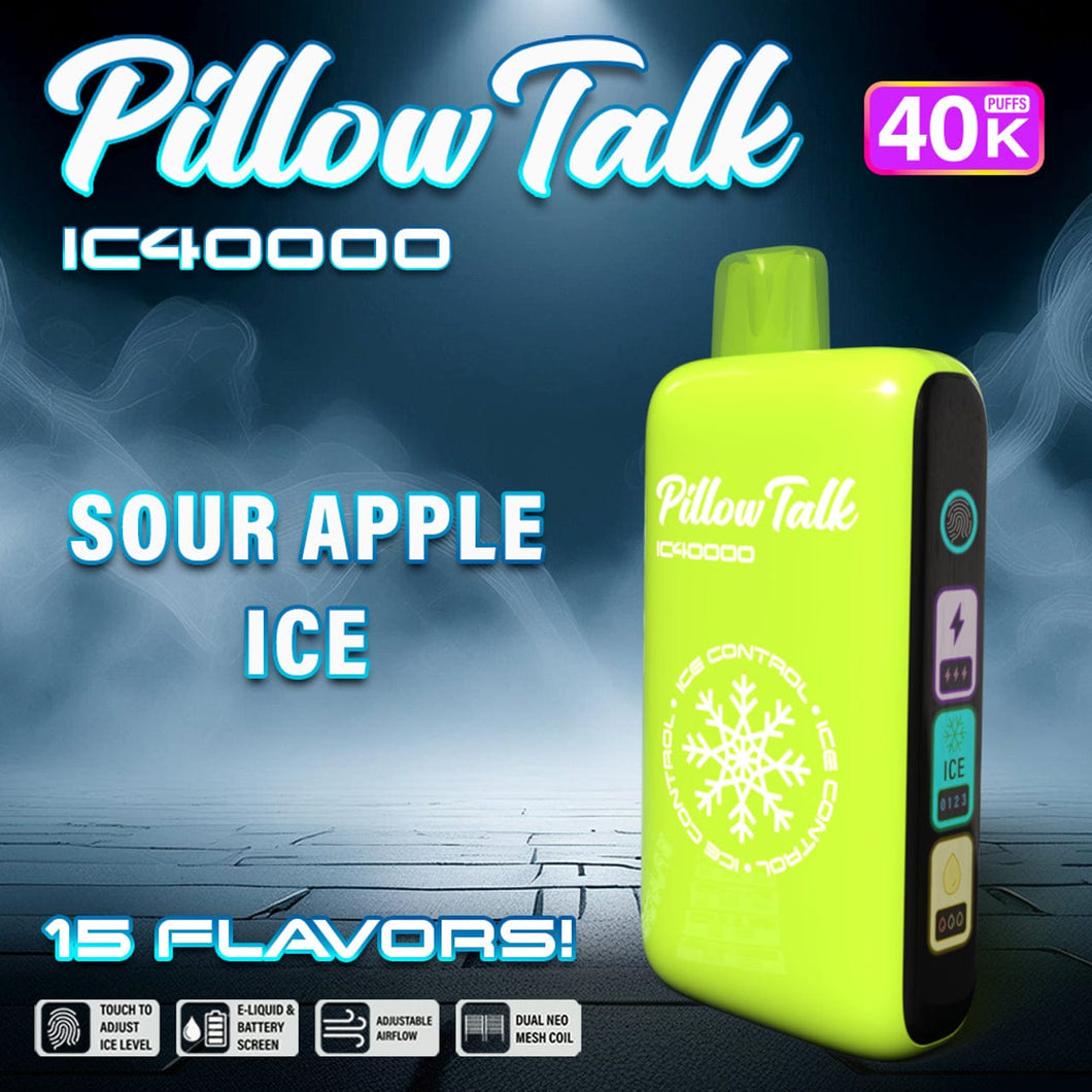 Sour Apple Ice Pillow Talk Ice Control 40K Disposable Vape