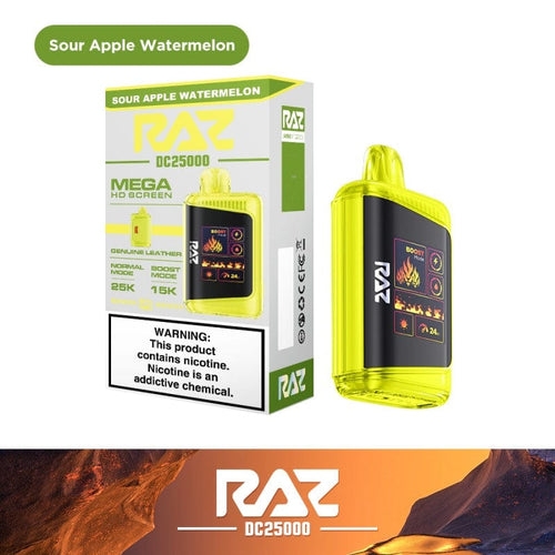 Sour Apple Watermelon Raz DC25000 Puff Disposable Vape