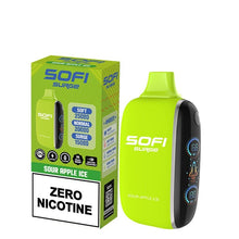 Load image into Gallery viewer, Sour Apple Ice Sofi Surge 25k Zero Nicotine Disposable Vape (25000)
