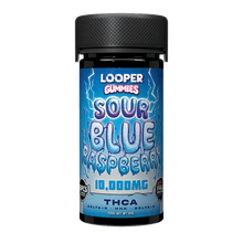 Load image into Gallery viewer, Sour Blue Raspberry Looper Gummies THCA 10,000 Mg
