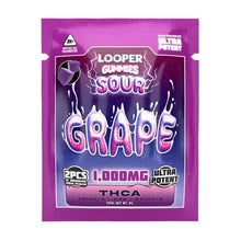 Load image into Gallery viewer, Sour Grape Looper Gummies Thca + D9 + Hhc + D8 2 Pack Gummy
