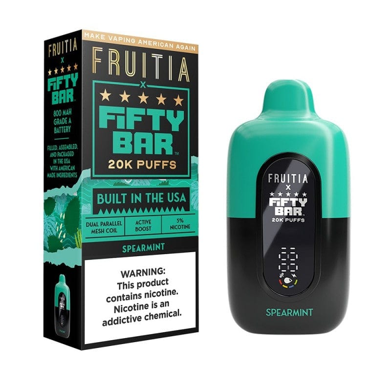 Spearmint Fruitia x Fifty Bar Vape 20K Disposable