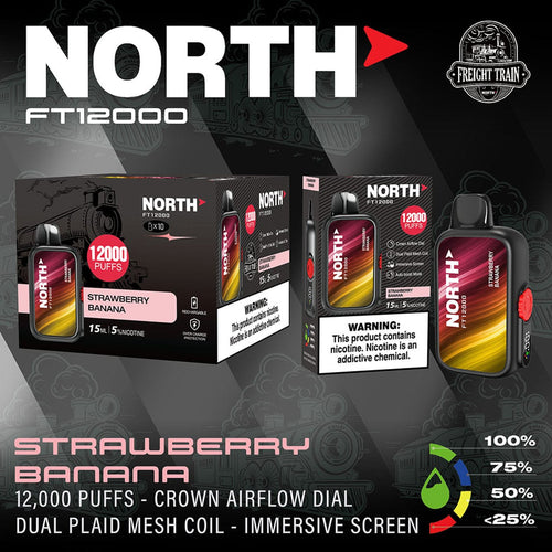 Strawberry Banana North FT12000 Disposable Vape