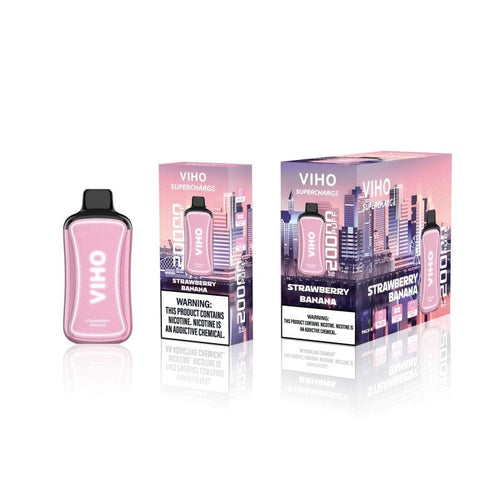 Strawberry Banana VIHO Supercharge 20K Disposable Vape