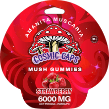 Load image into Gallery viewer, Strawberry Cosmic Caps Mush Gummies 6000mg 8ct
