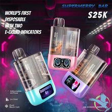 Load image into Gallery viewer, Supermerry Bar 25K Puffs 2 x 15ML Disposable Vape Device With Dual Tank &amp; HD Screen Animation
