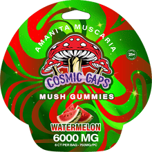 Load image into Gallery viewer, Watermelon Cosmic Caps Mush Gummies 6000mg 8ct
