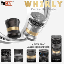 Load image into Gallery viewer, Yocan Whirly 4 Piece Metal Herb Grinder
