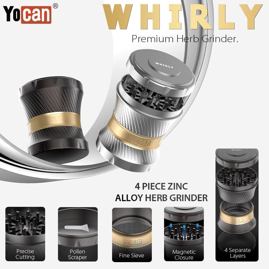 Yocan Whirly 4 Piece Metal Herb Grinder